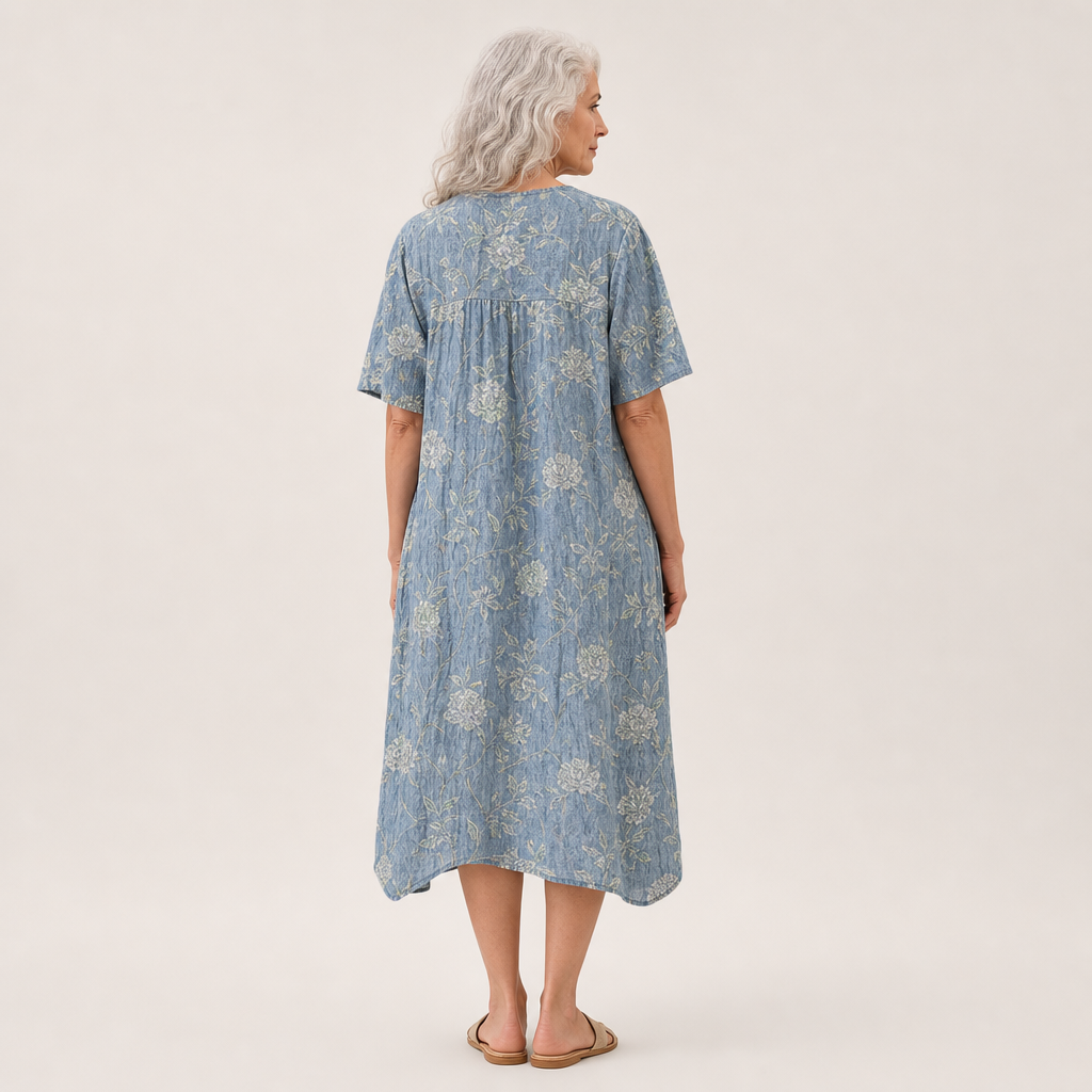 Geneviève - Vestido de Verano Estampado Favorable