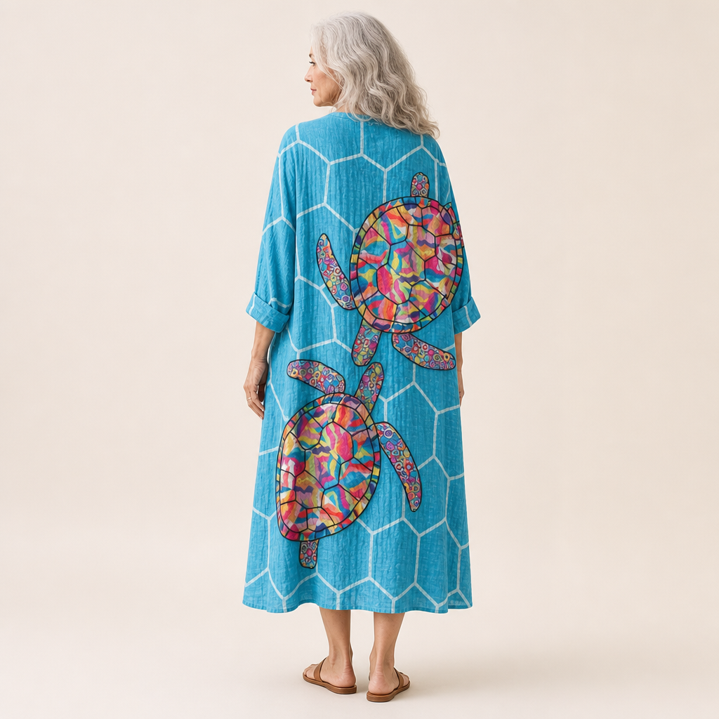 Éloïse - Vestido de Verano Estampado Favorable
