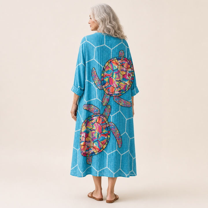 Éloïse - Vestido de Verano Estampado Favorable