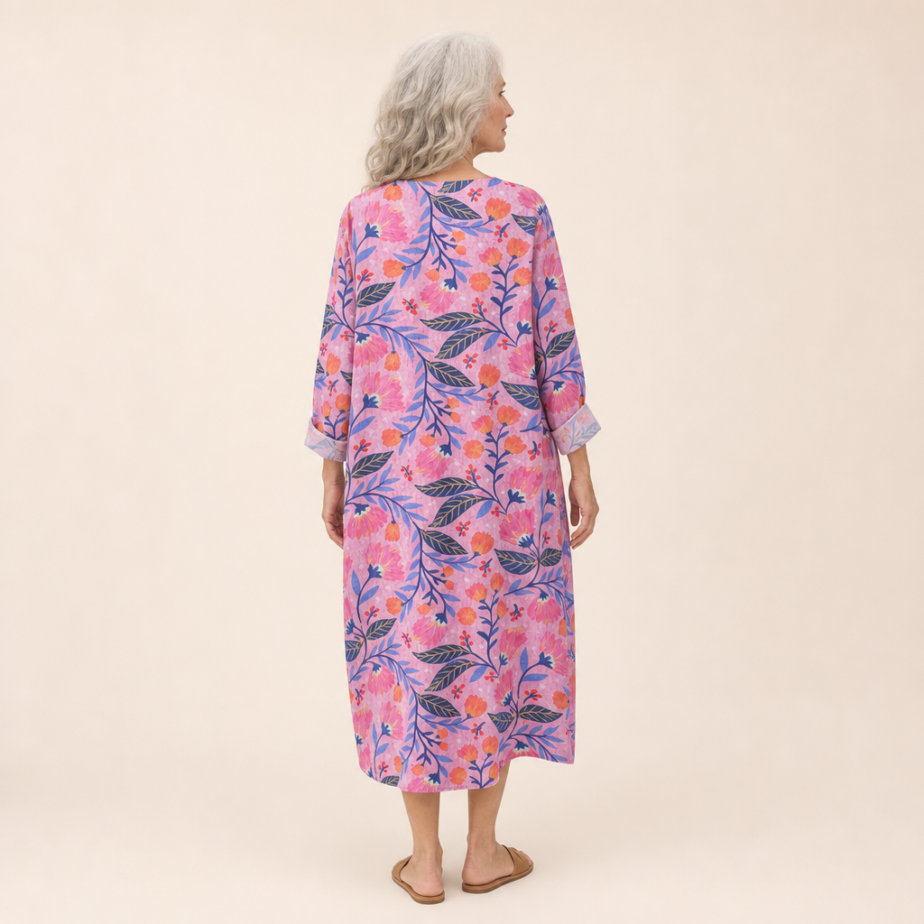 Clémence - Vestido de Verano Estampado Favorable