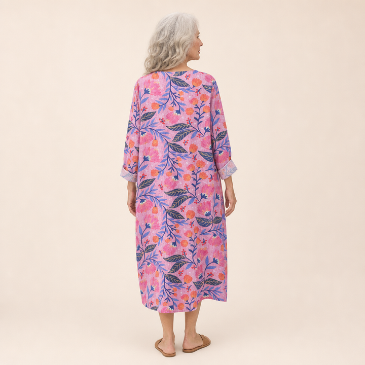 Clémence - Vestido de Verano Estampado Favorable