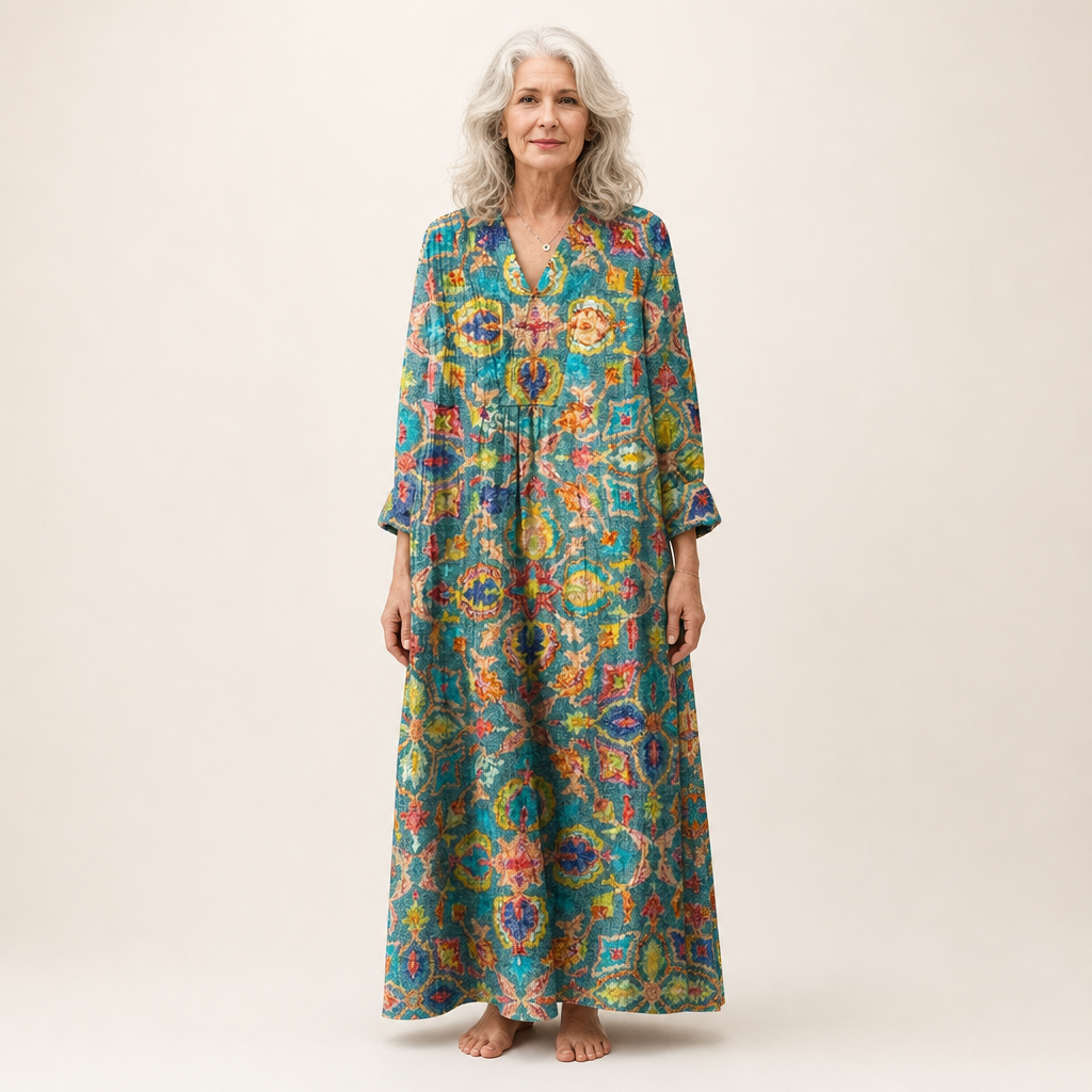 Capucine - Vestido de Verano Estampado Favorable