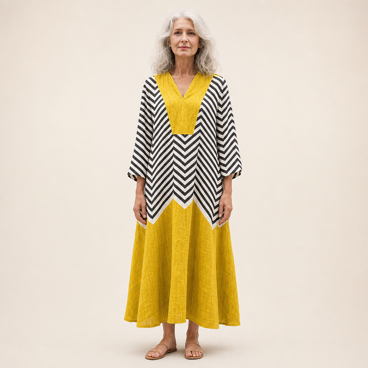 Bernadette - Vestido de Verano con Estampado Flattering
