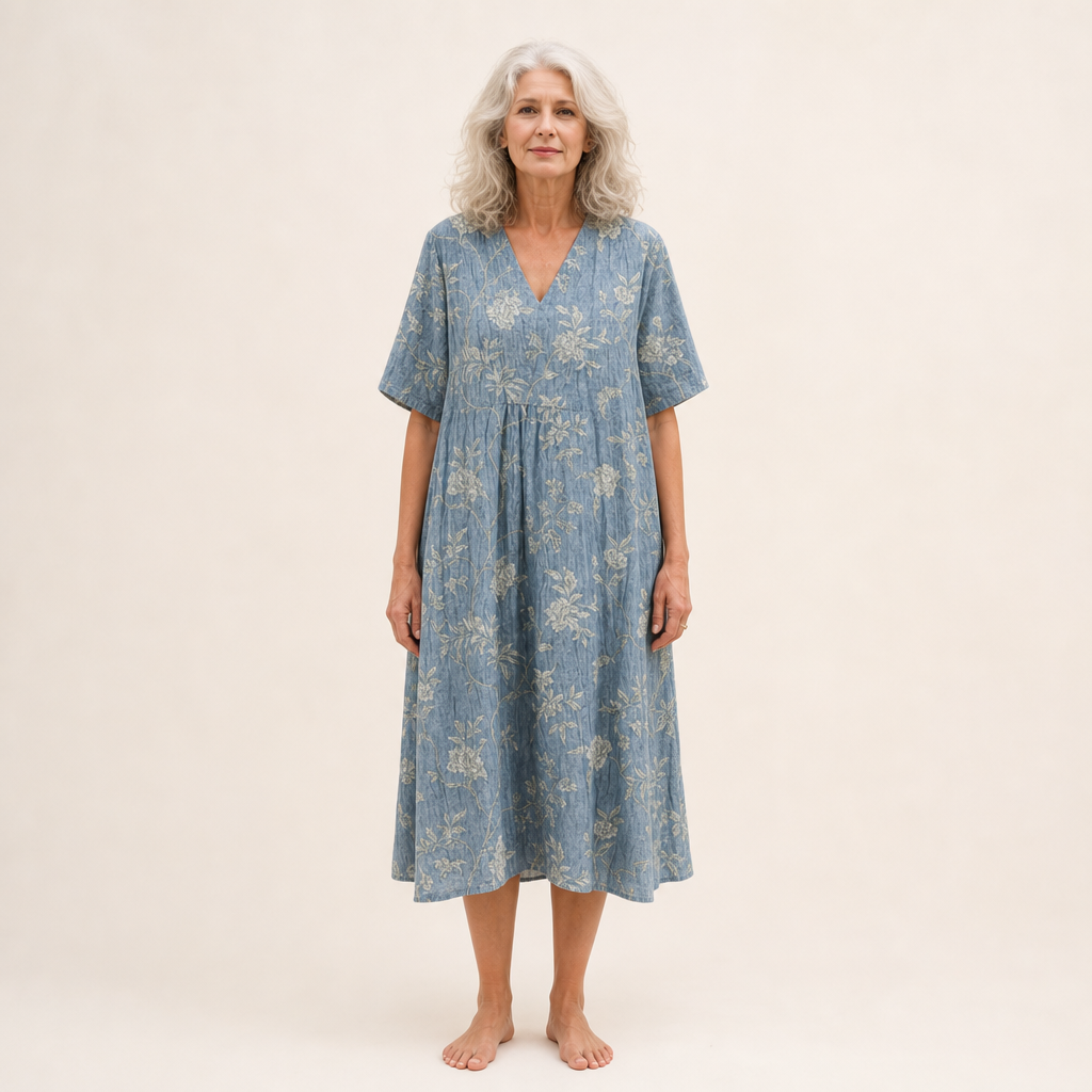 Geneviève - Vestido de Verano Estampado Favorable
