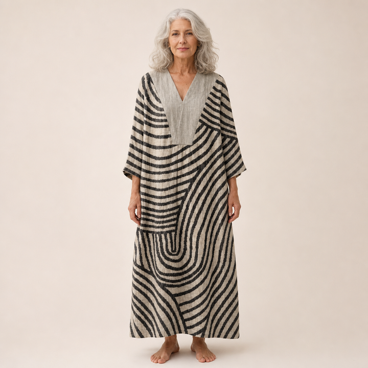 Blanche - Vestido de Verano Estampado que Favorece