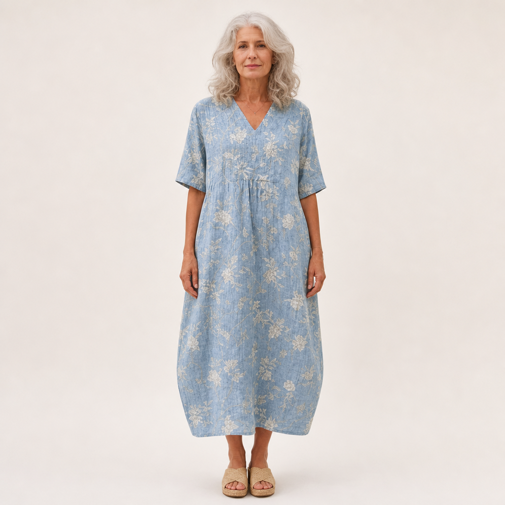 Línea - Vestido de Verano Estampado que Favorece