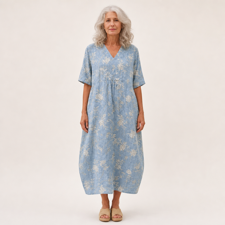 Línea - Vestido de Verano Estampado que Favorece