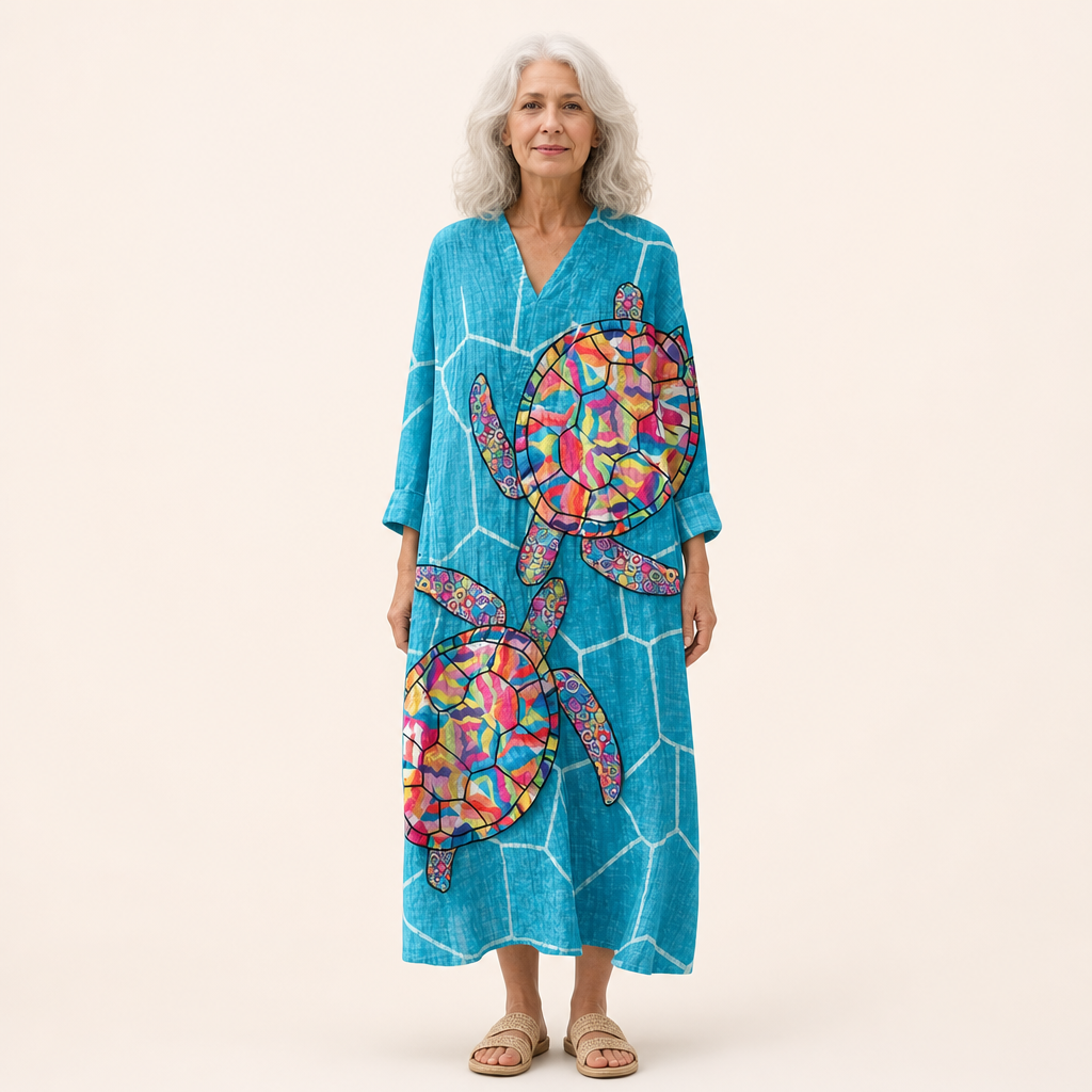 Éloïse - Vestido de Verano Estampado Favorable