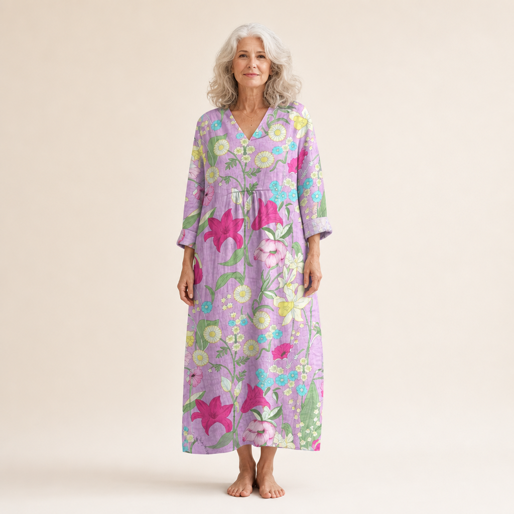 Élise - Vestido de Verano Estampado que Realza la Silueta
