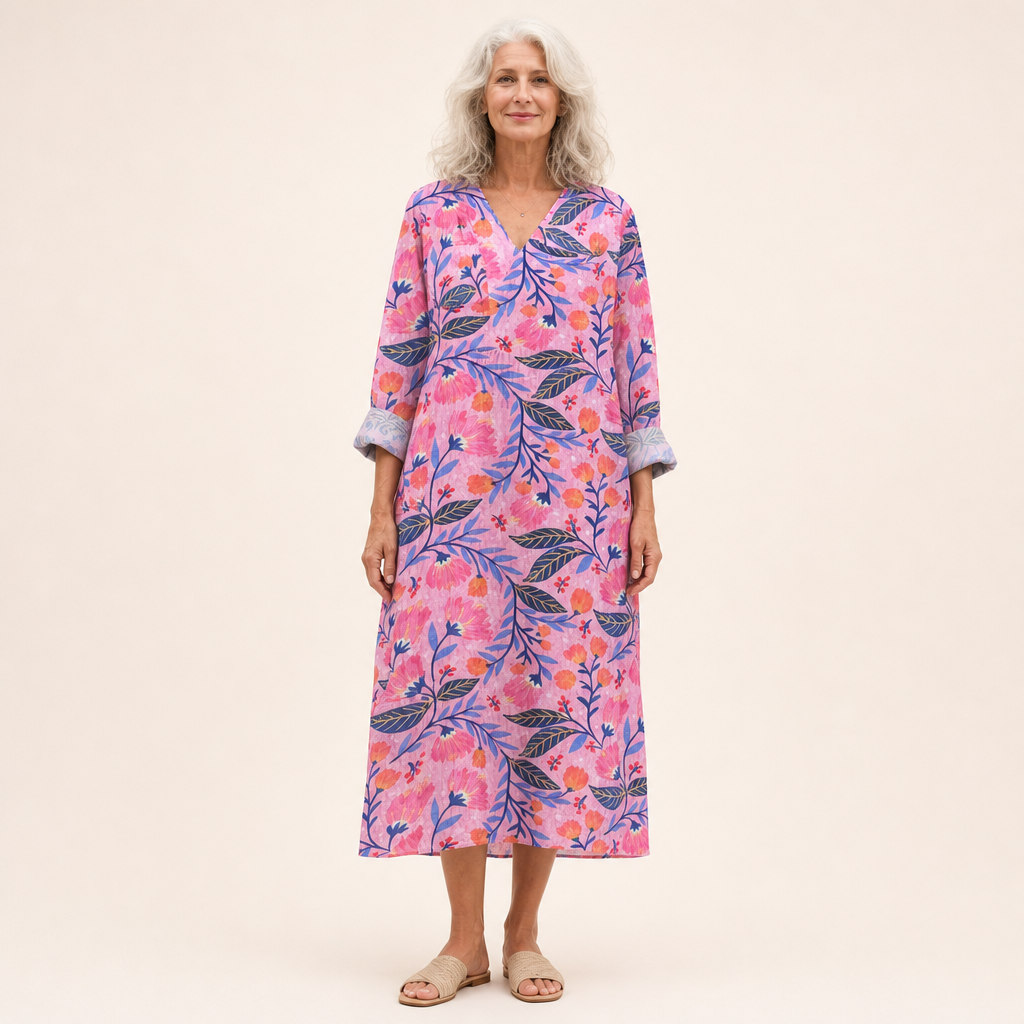 Clémence - Vestido de Verano Estampado Favorable