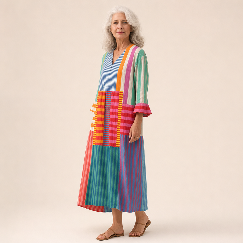 Alix - Vestido de Verano con Estampado Flattering