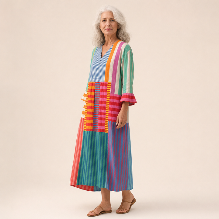 Aurora - Vestido de Verano con Estampado Flattering