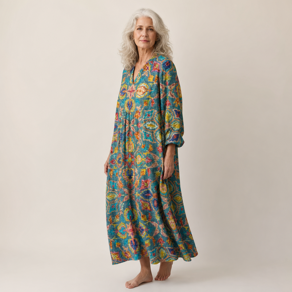 Capucine - Vestido de Verano Estampado Favorable