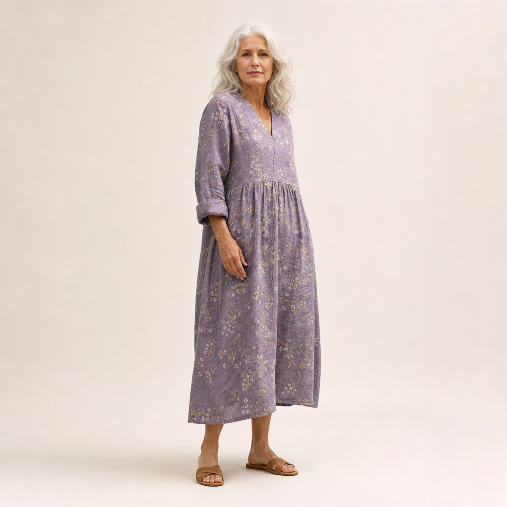 Lino - Vestido de Verano Estampado Favorable