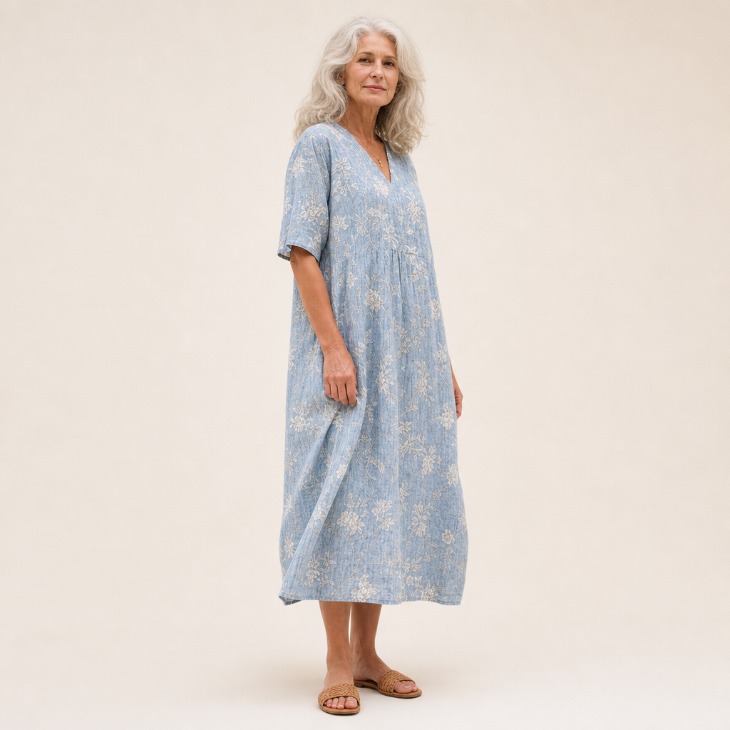 Línea - Vestido de Verano Estampado que Favorece
