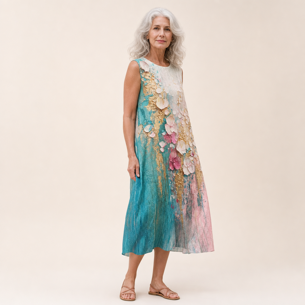 Floriane - Vestido Sin Mangas de Verano Ultra Cómodo