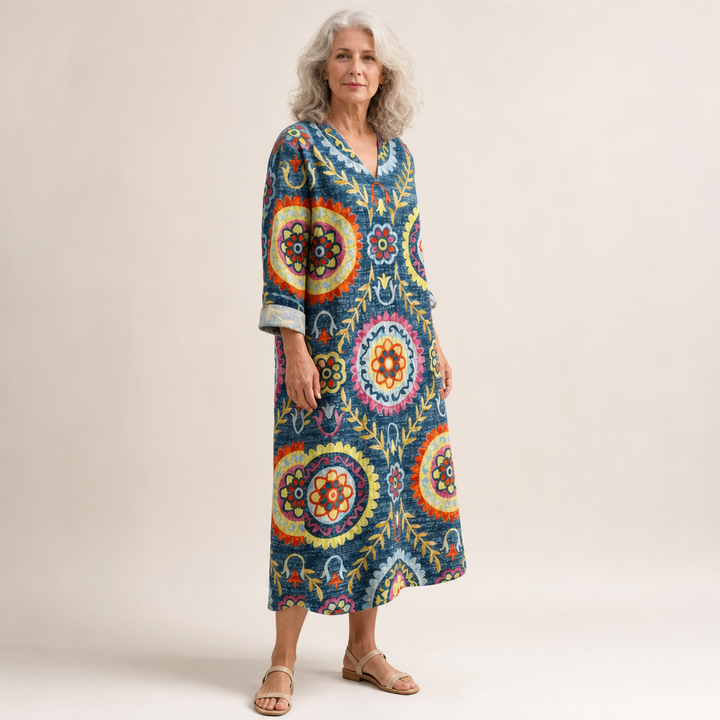 Margarita - Vestido de Verano con Estampado Favorable