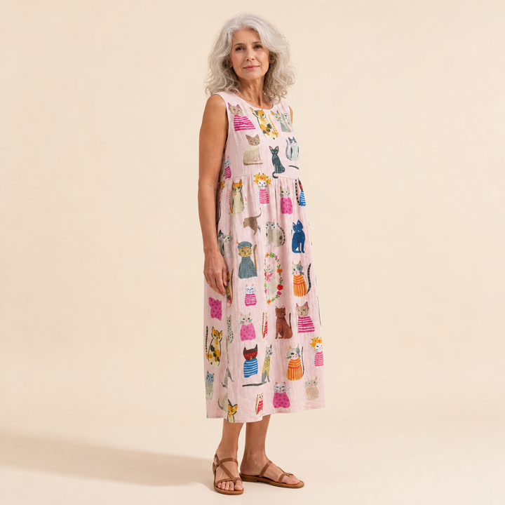 Océane - Vestido de Verano Sin Mangas, Ideal y Confortable