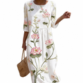 Solène - Vestido Casual Femenino con Diseño Floral