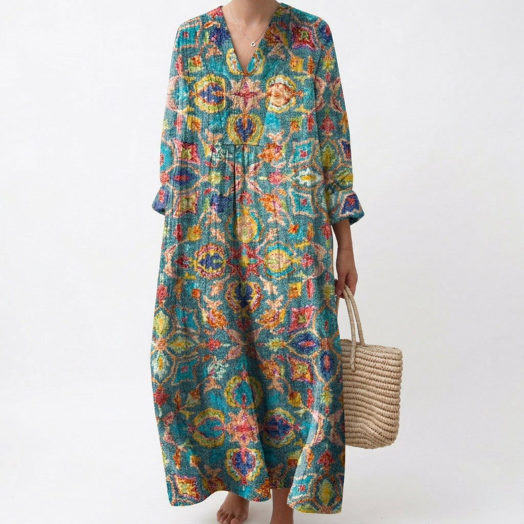Capucine - Vestido de Verano Estampado Favorable