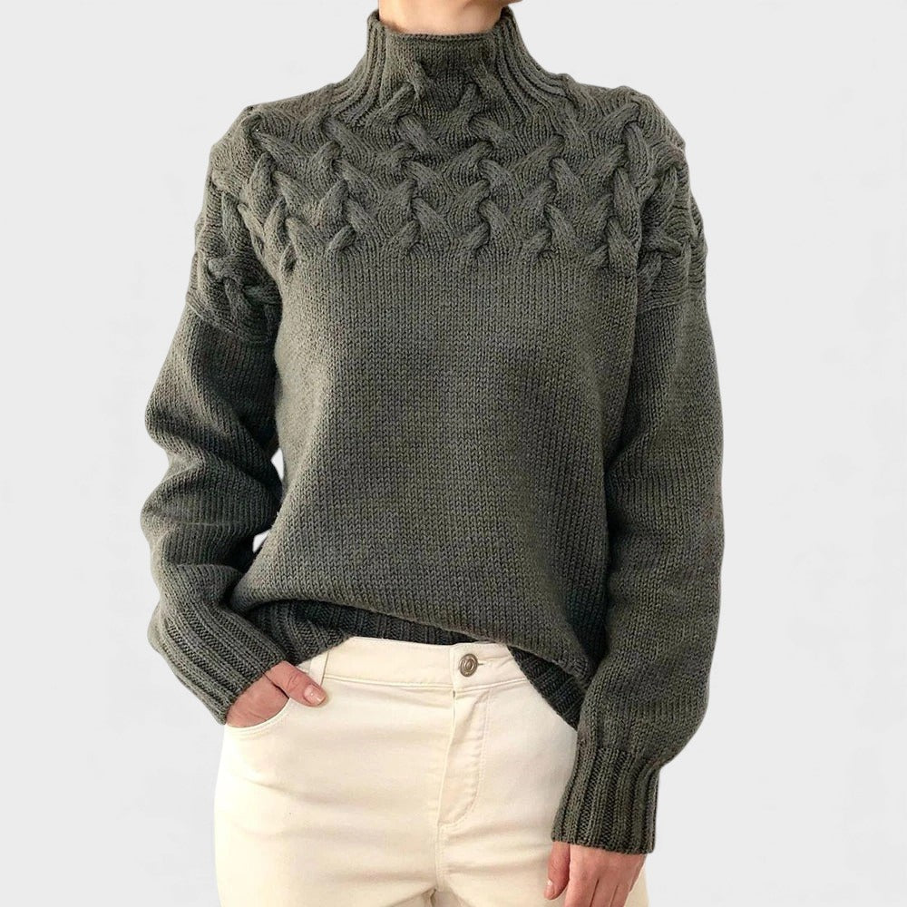 Nora™ | Suéter de punto cálido con cuello alto