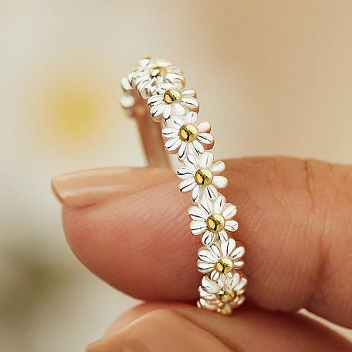 Anillo Margarita – Plata y Dulzura Pintada