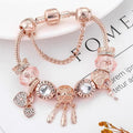Pulsera Atrapa-Sueños Rosa con Charms de Plata Esterlina Incluidos