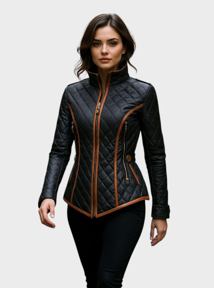 Laura™ | Chaqueta acolchada con diseño diamantado