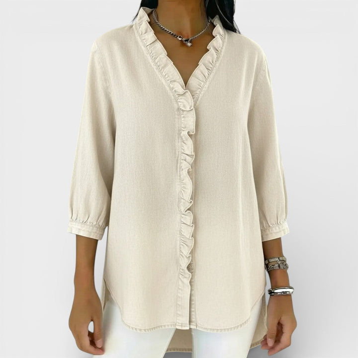 Elena™ | Blusa elegante con volantes