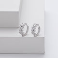 Pendientes de plata en forma de hoja