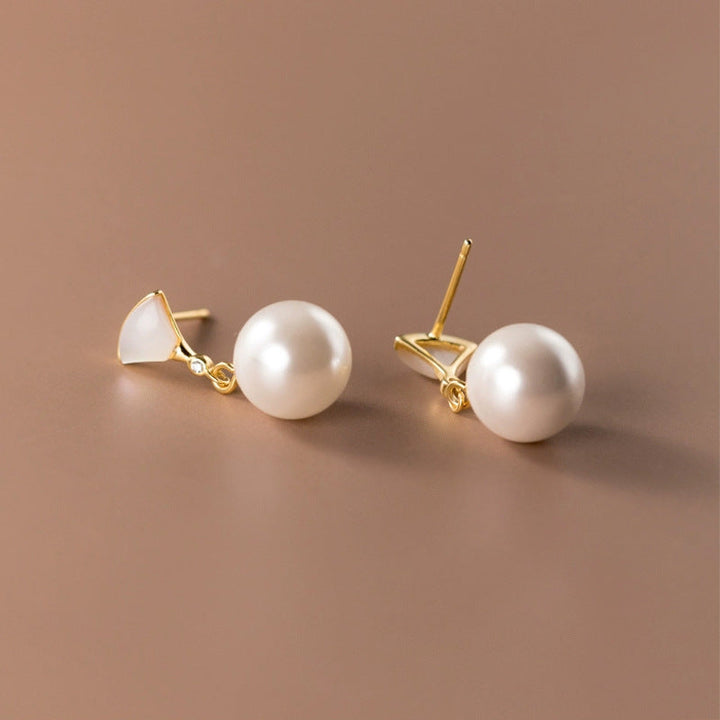 Pendientes Chic de Plata con Perla