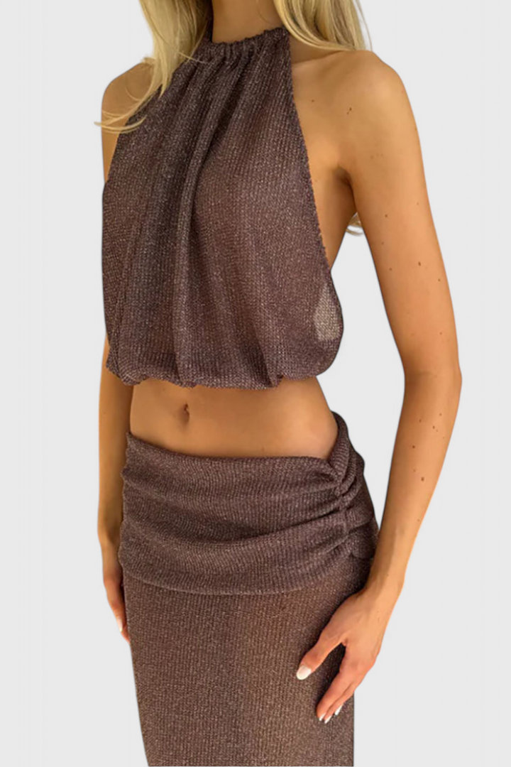 Zhenya Conjunto Halter de Dos Piezas
