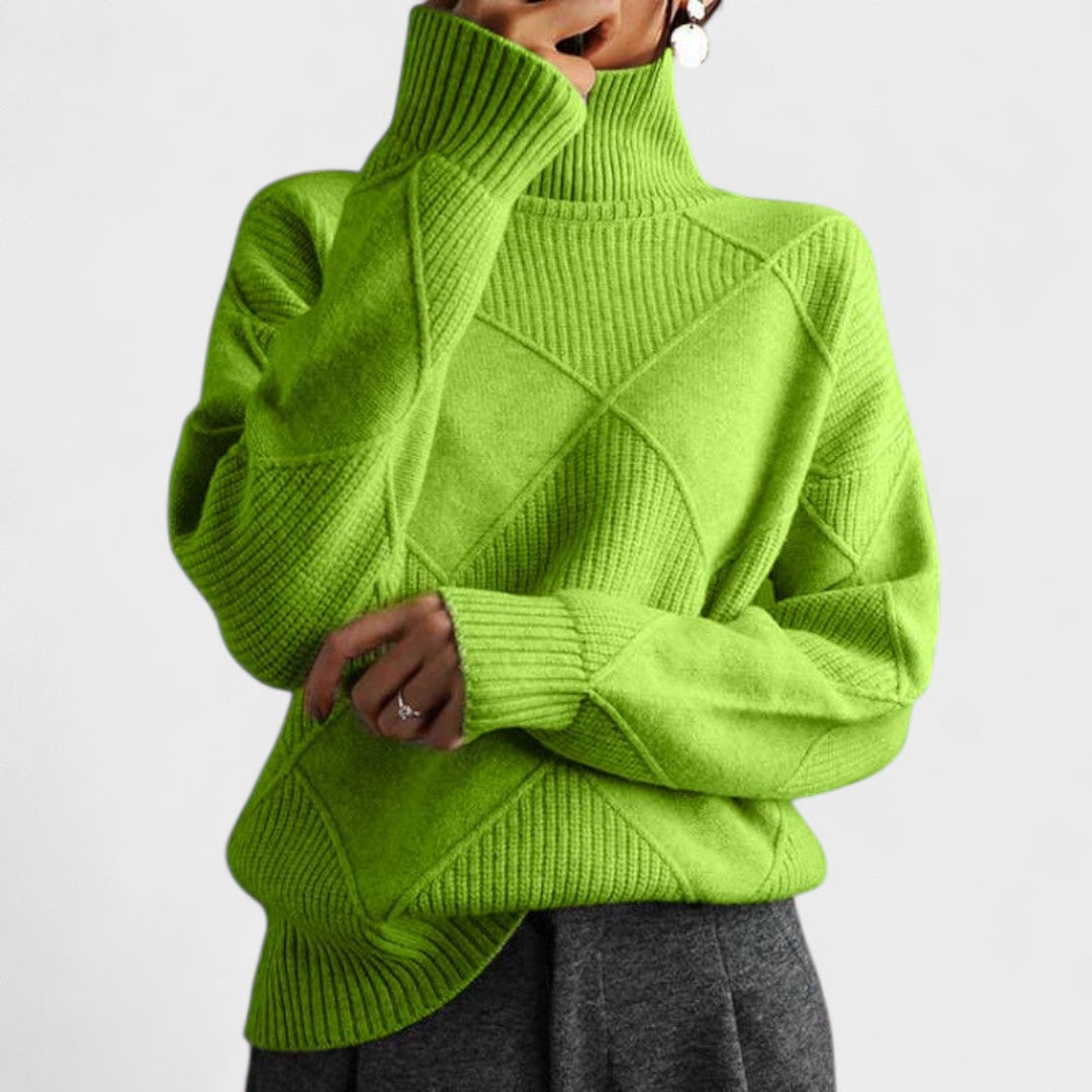 Elena™ | Suéter de punto con cuello alto