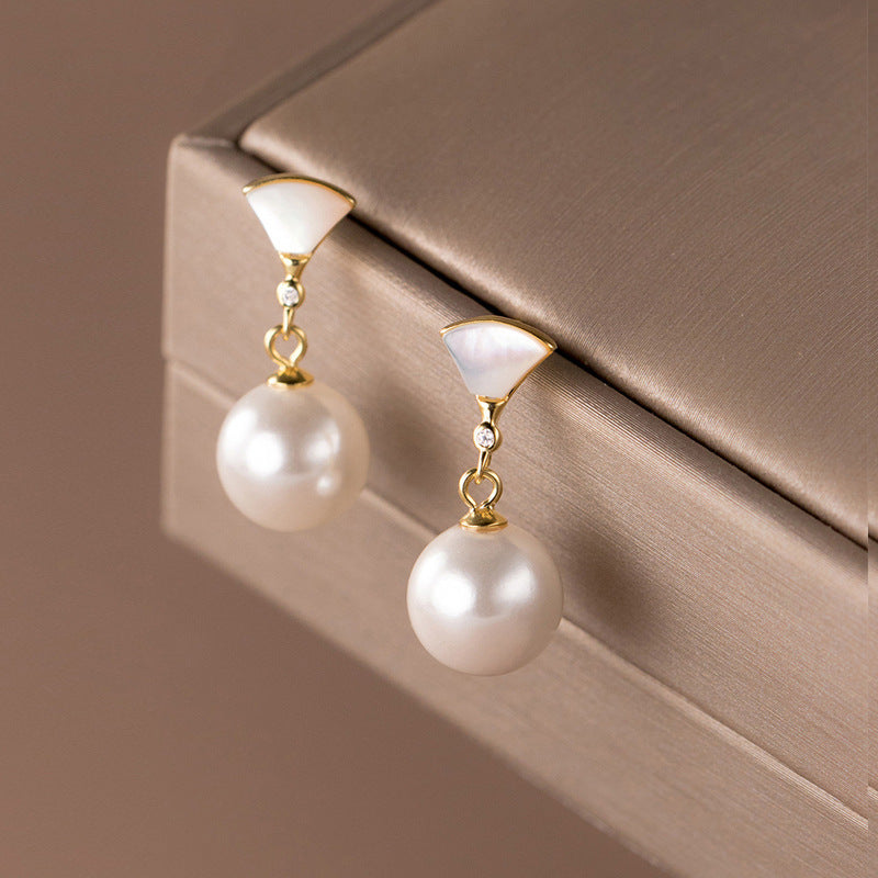 Pendientes Chic de Plata con Perla