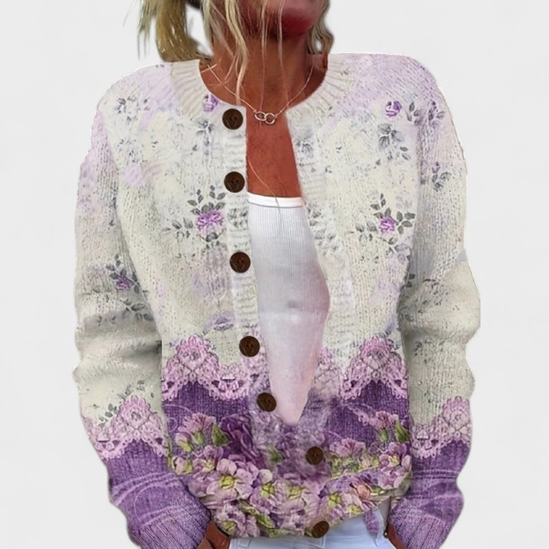 Clara™ | Cárdigan elegante con diseño floral