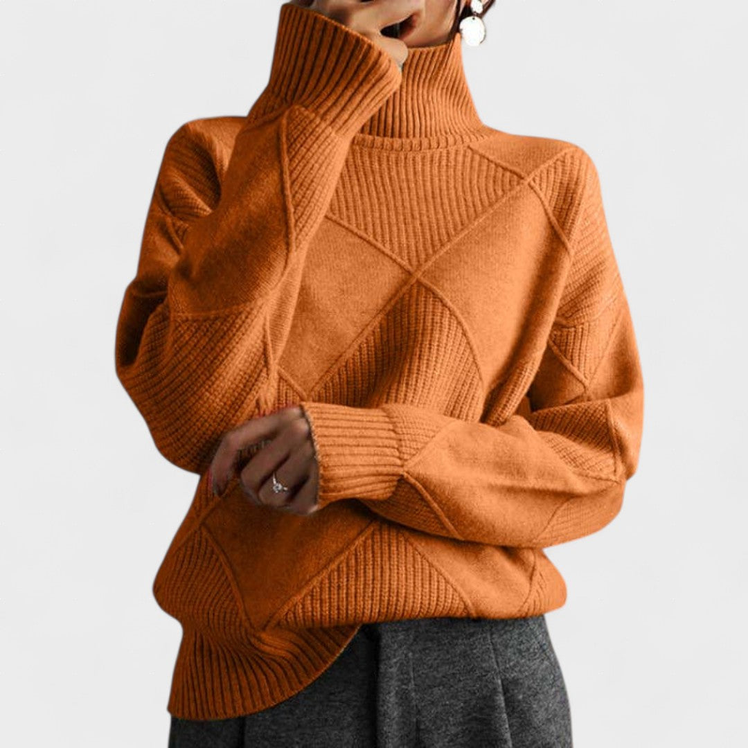 Elena™ | Suéter de punto con cuello alto