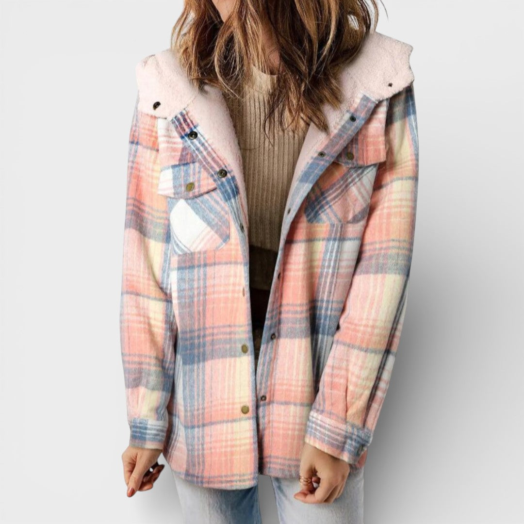 Claudia™ | Chaqueta de cuadros con capucha