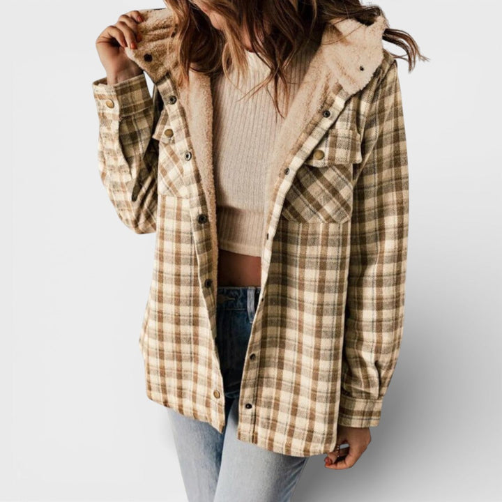 Claudia™ | Chaqueta de cuadros con capucha