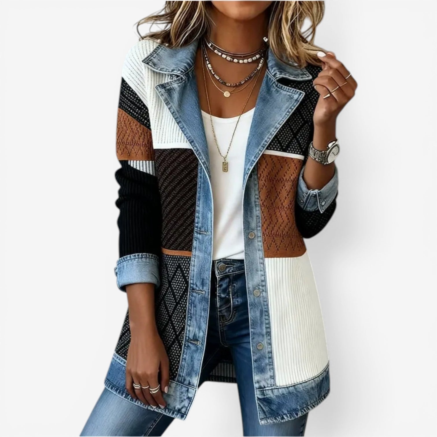 Emilia™ | Blazer vaquero elegante