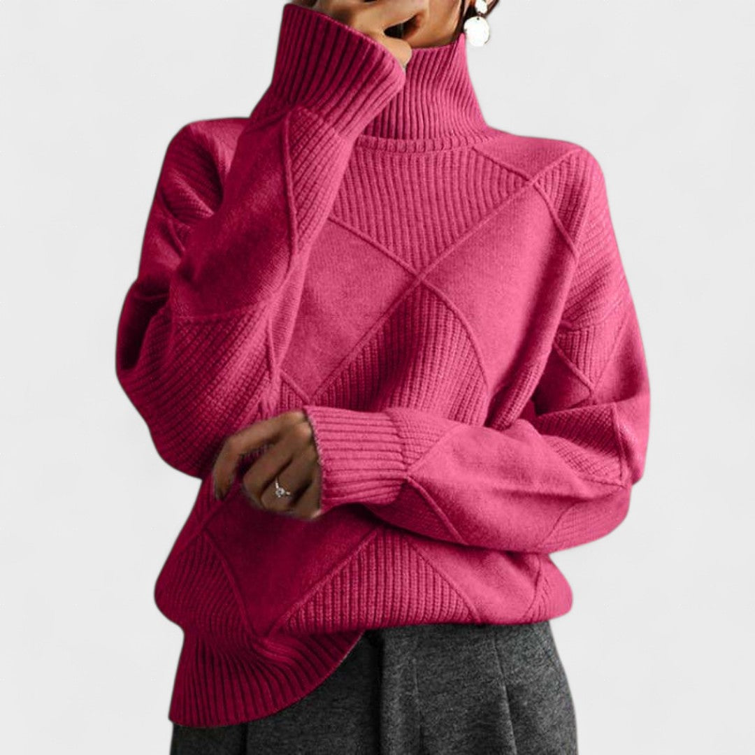 Elena™ | Suéter de punto con cuello alto