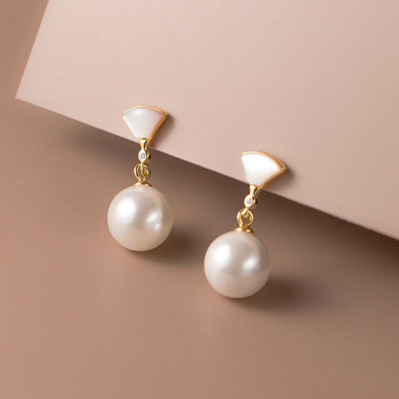 Pendientes Chic de Plata con Perla