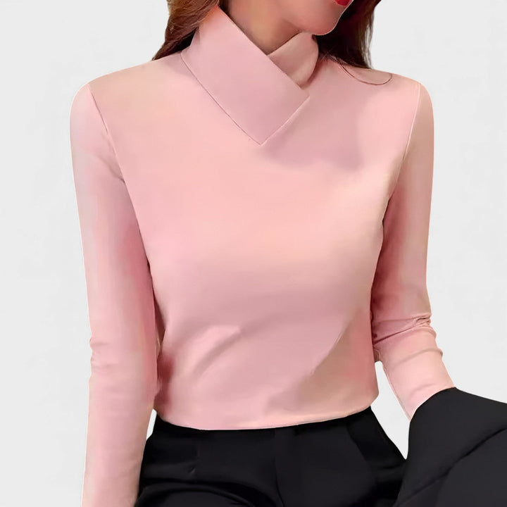 Silvia™ | Jersey elegante de cuello alto