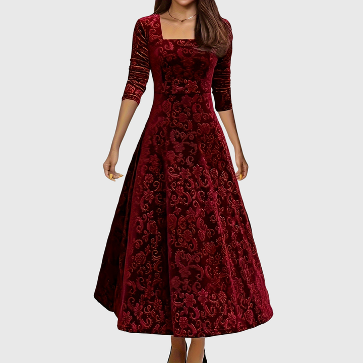 Julie | Elegante Vestido Maxi con Estampados