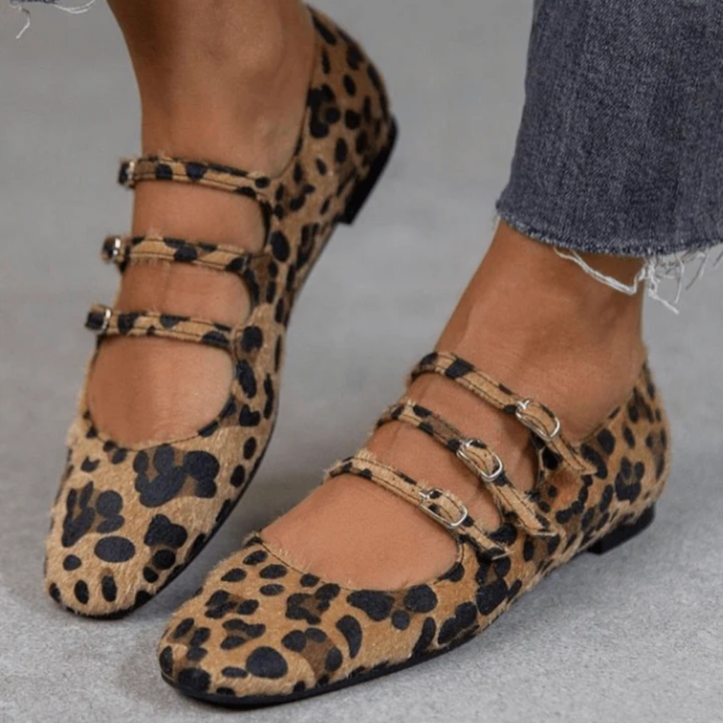 Angelie - Zapatos de Impresión de Leopardo