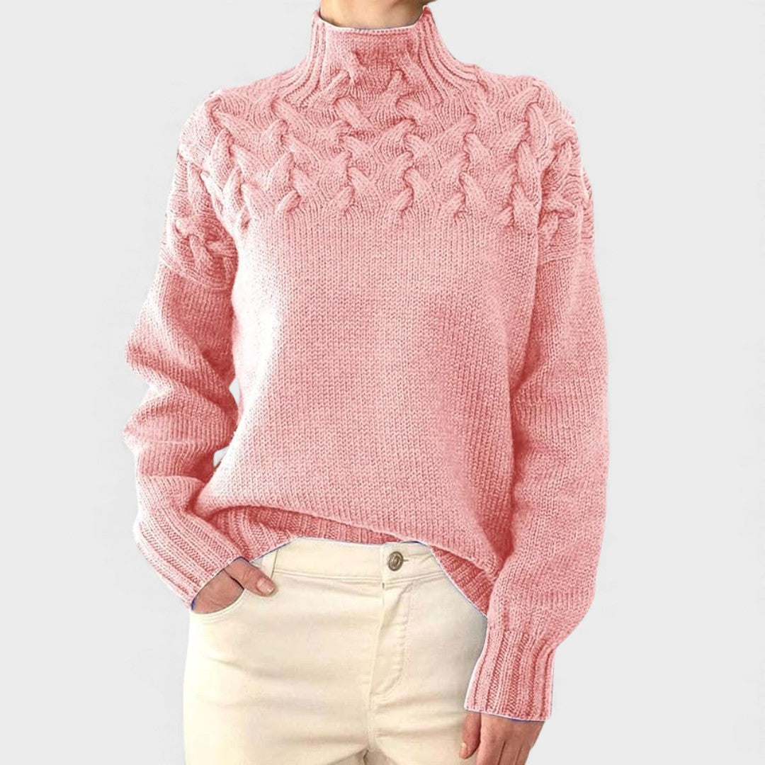 Nora™ | Suéter de punto cálido con cuello alto