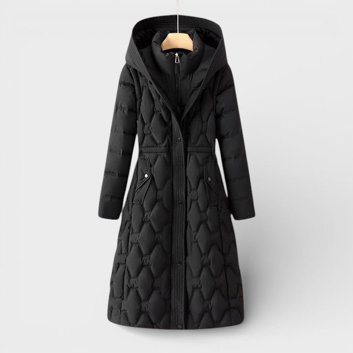 Patricia™ | Abrigo elegante con capucha largo