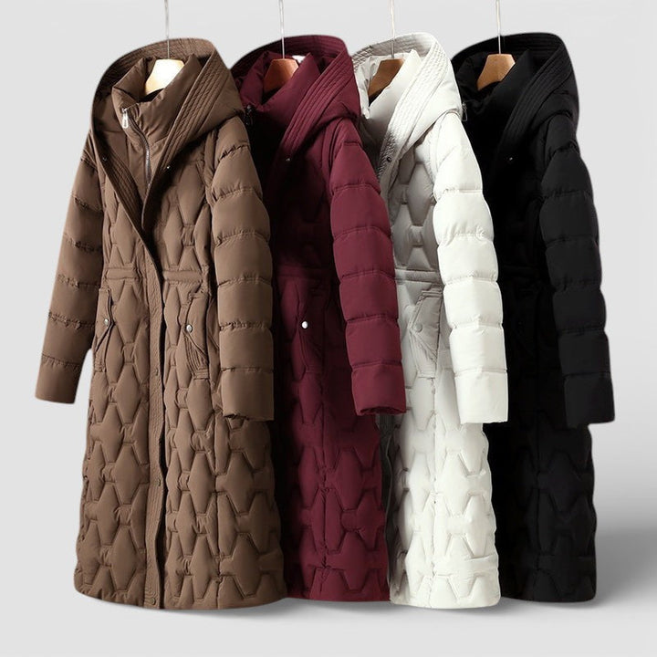 Patricia™ | Abrigo elegante con capucha largo