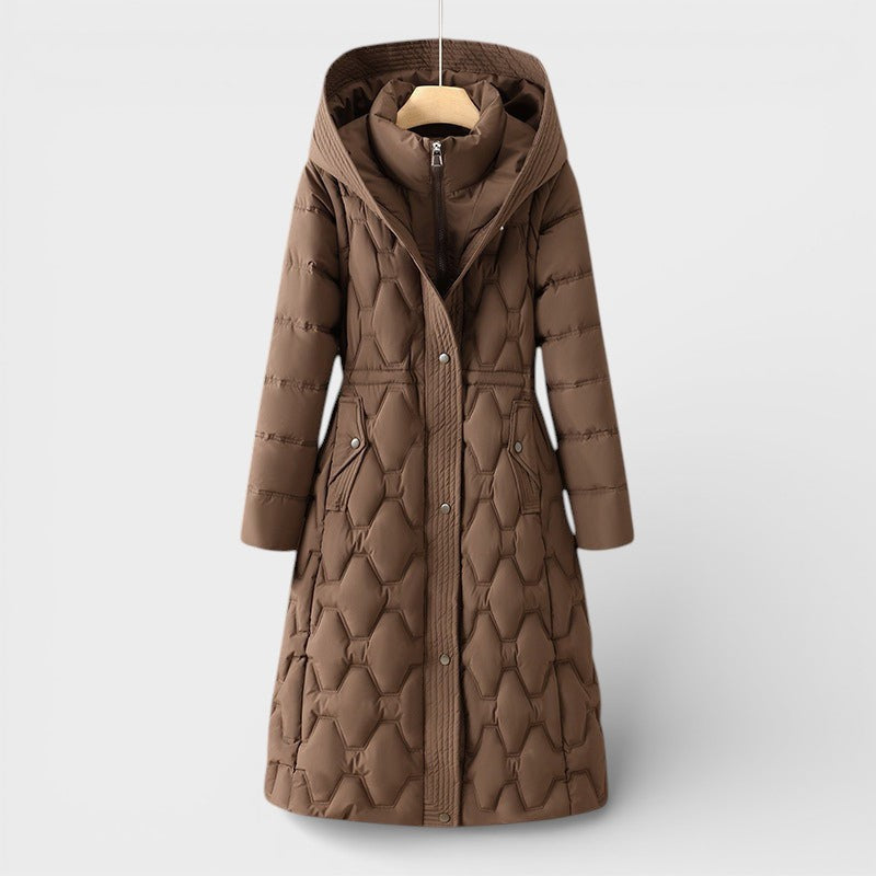 Patricia™ | Abrigo elegante con capucha largo