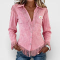 Marina™ | Blusa de ante con flecos