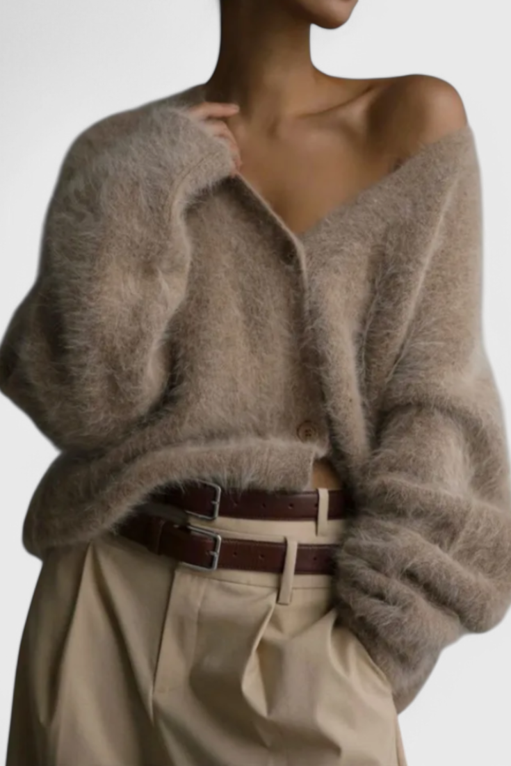 Daniela™ | Cardigan de Mezcla de Cachemira Suave